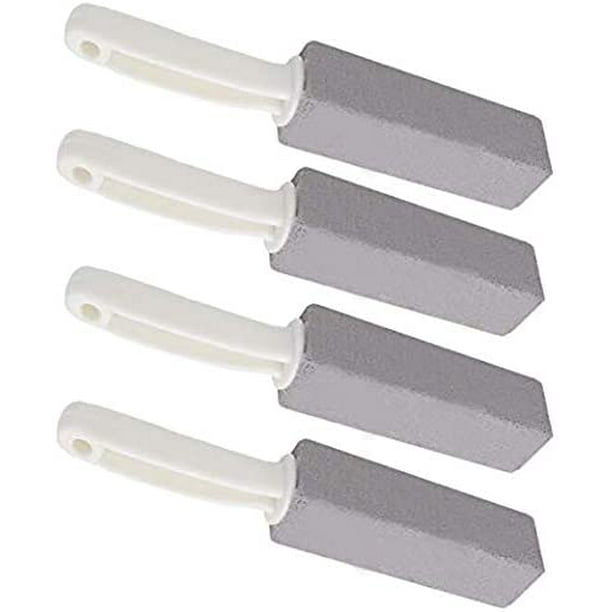 Piedra pómez de limpieza con mango, limpiador de inodoro, removedor de anillo de agua dura para baño/piscina/cocina/limpieza del hogar, paquete de 4 Adepaton WMPH-1050-1