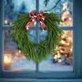thumbnail image 5 of 24" Norfolk Pine Wreath for Front Door, Wreath For Front Door Real Wreath Artificial Green Wreath Holiday Decoration For Home, 5 of 7