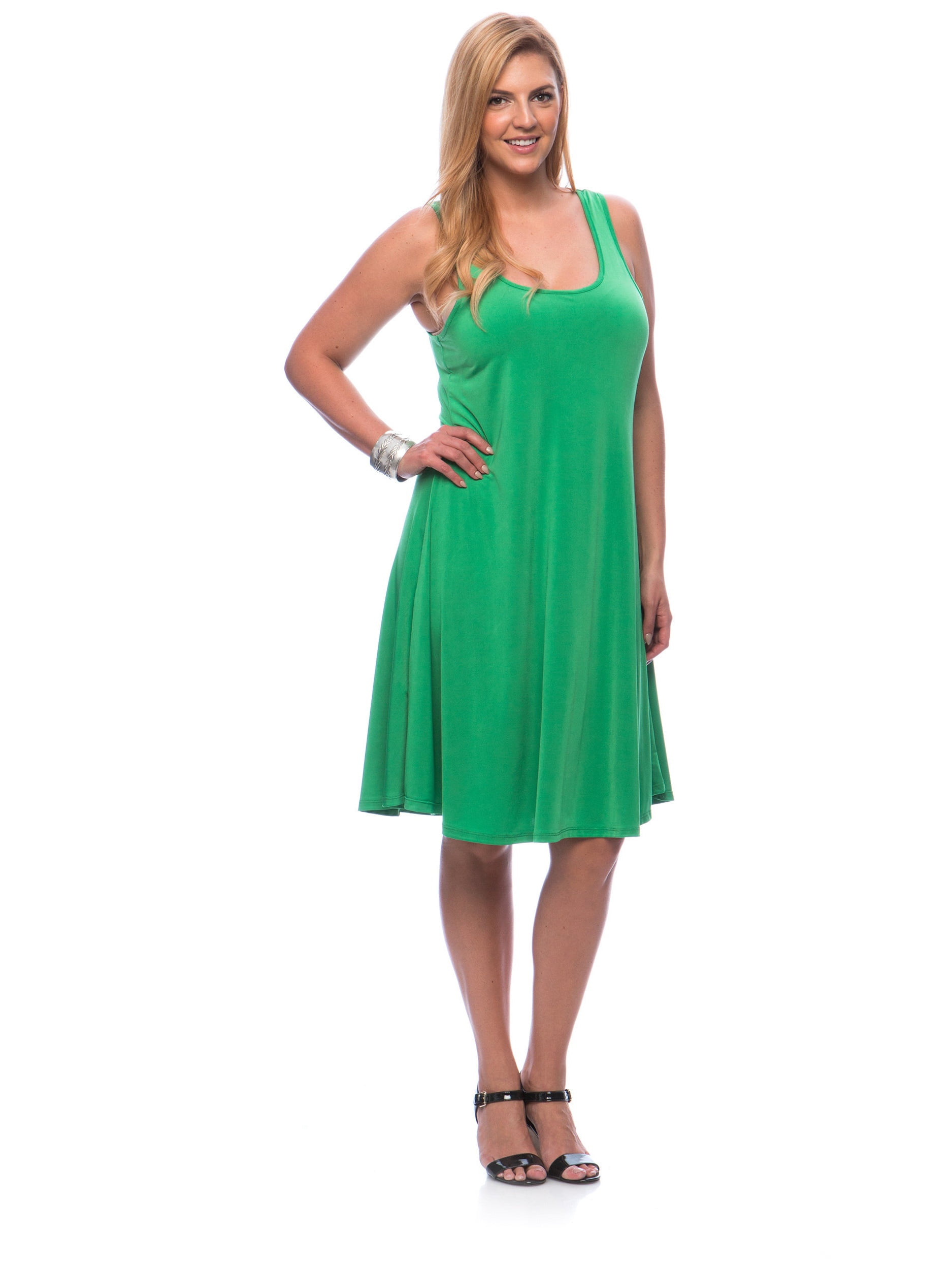 24/7 Comfort PlusWomen's Plus Size Sleeveless Tank Knee-Length Dress