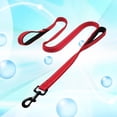 thumbnail image 4 of Reflective Nylon Double Handles Dog Training Leash Heavy Duty Durable Walking Lead for Large and Medium Dogs (Red), 4 of 6