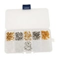 thumbnail image 2 of jifeng Boxed Earring Back Earring Backing Kit 550pcs 10 styles gold and silver, 2 of 9
