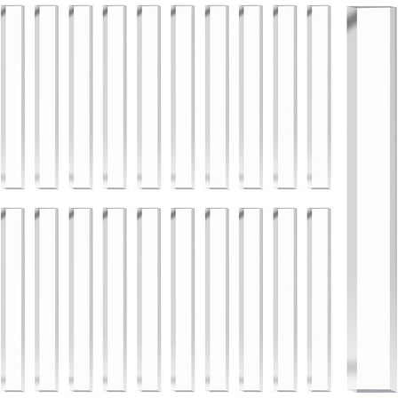 120Pcs 2 x 1/4 x 0.1 Inches Clear Setting Blocks Transparent Acrylic Sheets for DIY Glass and Mirrors Rectangle Setting Spacers for DIY Kitchen Bathroom Window Installation Construction Shim