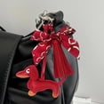 thumbnail image 6 of Osdhezcn Leather Tassels Bowknot Key Holder Fashion Charm Perfect for Bags or Car Decors, 6 of 11