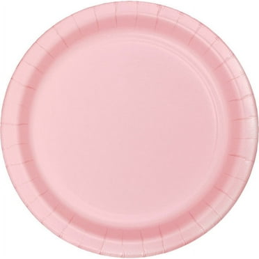 240 Count Bulk Pack Classic Pink Paper 6.75 inch Dessert Plates