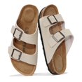 thumbnail image 1 of Sandalias planas de cuero genuino beige para mujer Project Cloud, 1 of 6