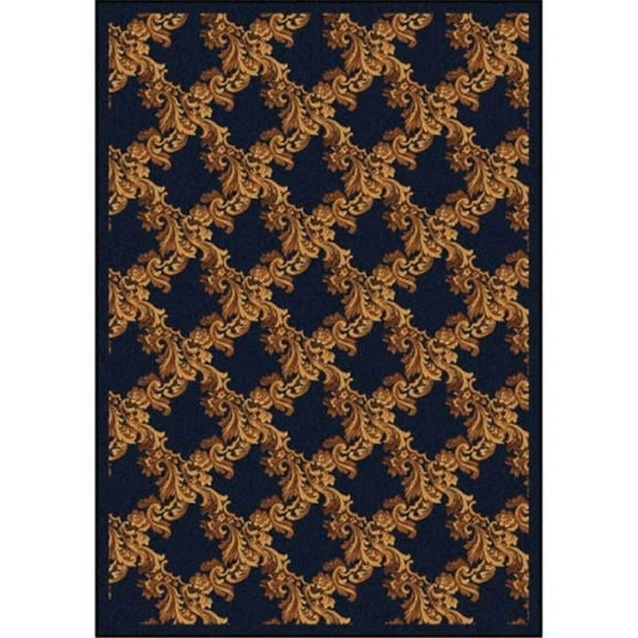 Any Day Matinee Corinth Rectangle Theater Area Rugs  04 Navy - 7 ft. 8 in. x 10 ft. 9 in.