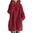 thumbnail image 3 of Frontwalk Lightweight Zip Up Hoodies for Women Hooded Sweatshirts with Pocket Long Sleeve Thin Jacket with Zipper Red XL, 3 of 6