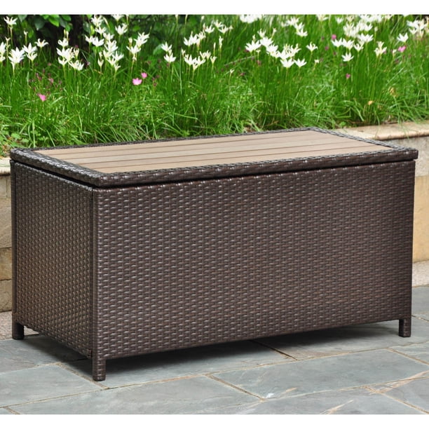 International Caravan Barcelona 42 in. Resin Wicker 80 Gallon Outdoor ...