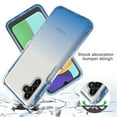 thumbnail image 3 of Dteck Case for Samsung Galaxy A14 5G,Shockproof Rubber Gradient Case Hyrbid PC Bumper Transparent Flexible TPU Back Protective Cover,Blue, 3 of 5