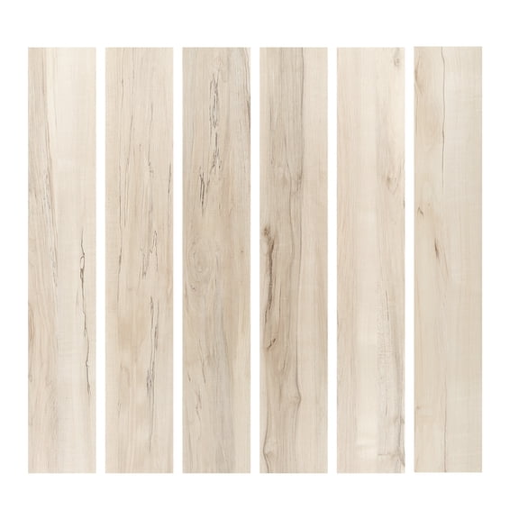 Peel and Stick Floor Tile Waterproof Vinyl Flooring 30-Pack 45 Sq.Ft, Beige DIY Self Adhesive Wood Plank for Bedroom, Kitchen, Living Room