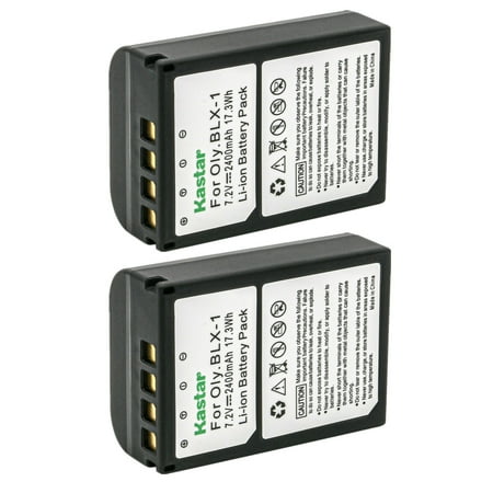 Image of Kastar BLX1 Battery 2-Pack Replacement for Olympus OM SYSTEM BLX-1 Lithium-Ion Battery Olympus OM System BCX-1 Lithium-Ion Battery Charger Olympus OM System OM-1 Mirrorless Camera