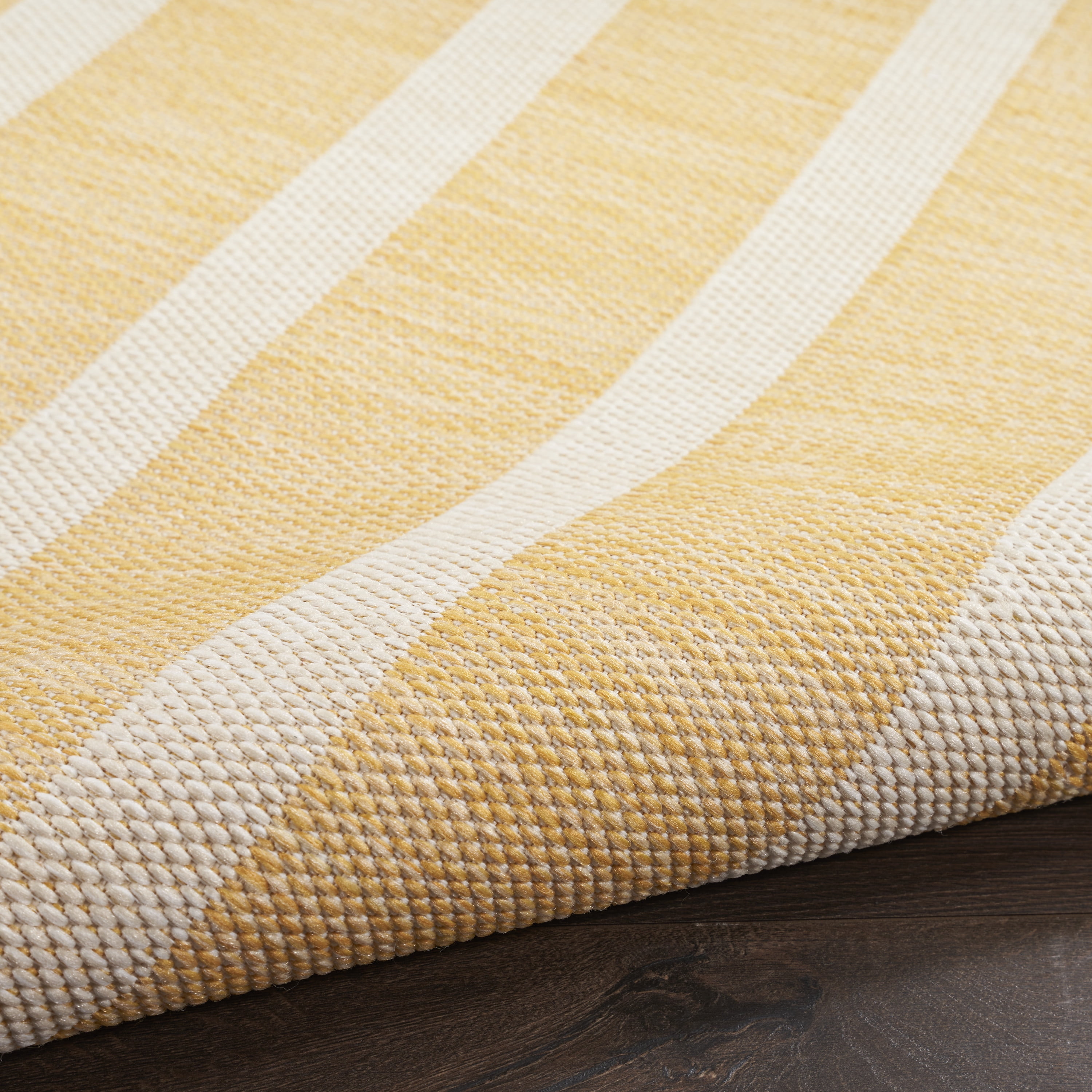 Nourison Positano Indoor/Outdoor Yellow Ivory 9' x 12' Area Rug (9x12)