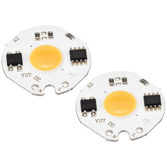 Uxcell LED Chip Bulb 110V 7W Warm White 3000-3200K High Power Floodlight Lamp Module Aluminium Board 2 Pack