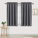 thumbnail image 4 of Cortinas de ahorro de energía, Estilo escandinavo, Color sólido, Seda, 2PC de oscurecimiento, Aislamiento térmico, 96X213cm, Gris, 4 of 7