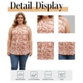 thumbnail image 5 of Cuteduck Women Tank Tops Plus Size Summer Floral Print Sleeveless Blouse Crew Neck Casual Basic Loose Fit Tank Tops Beach Vacation 1X-5X, 5 of 8