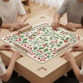thumbnail image 6 of vlrwzc Christmas Theme Mahjong Mat, Anti-Slip Noise Reduction Game Table Cover for Tile Games, Cards, Board Games, 31.5 x 31.5 in, Red Berry Design, 1 Pack, 6 of 7