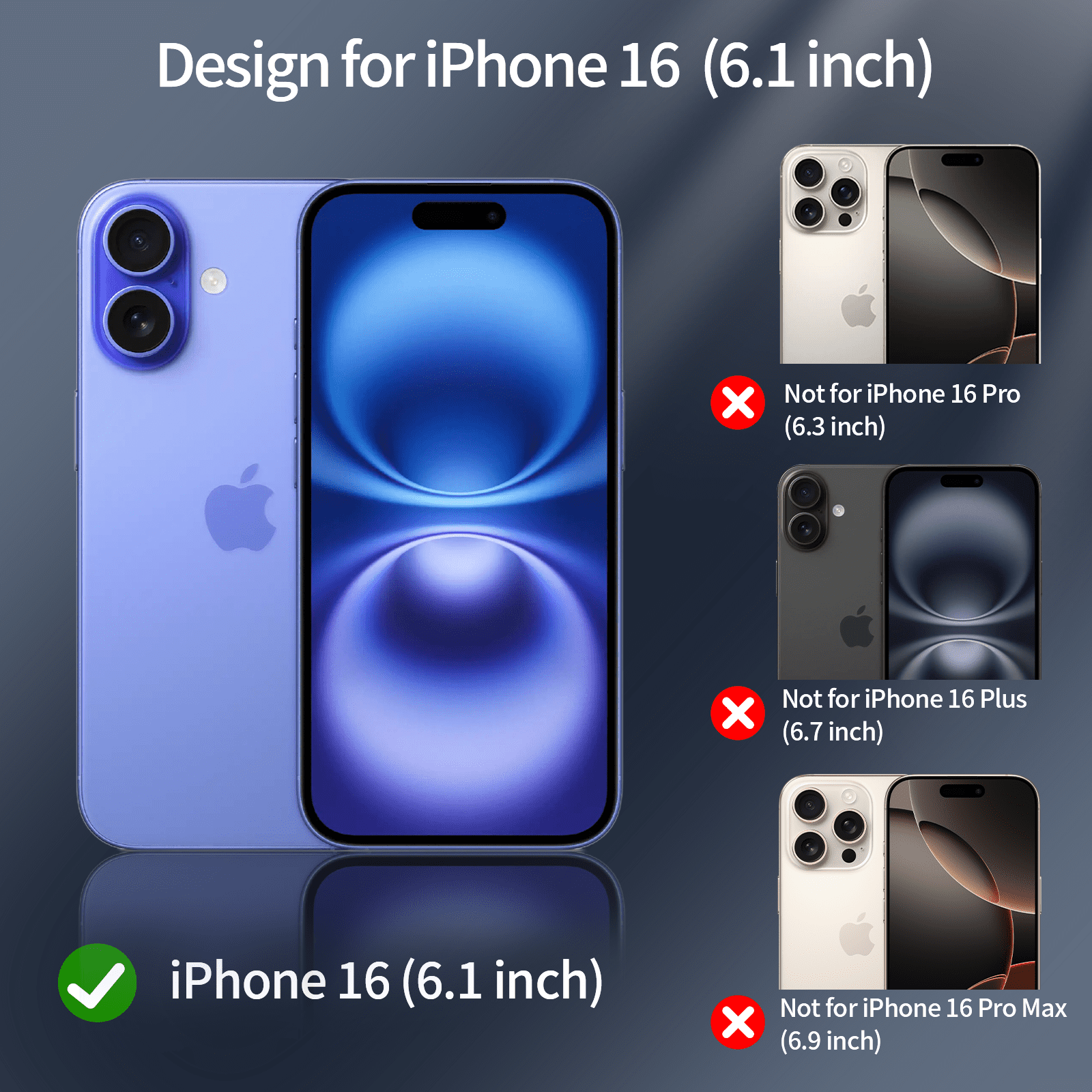 SZPSGC for iPhone 16 Case, Compatible with MagSafe, Anti-Fingerprint & Anti-Scratch, Slim Clear Shockproof Military-Grade Protective Case for iPhone 16, Clear