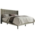 thumbnail image 4 of Home Design Danville Twin Tufted Upholstered Platform Bed with Wingback Headboard and Foam Cushion, Gray, Easy Assembly, 4 of 6