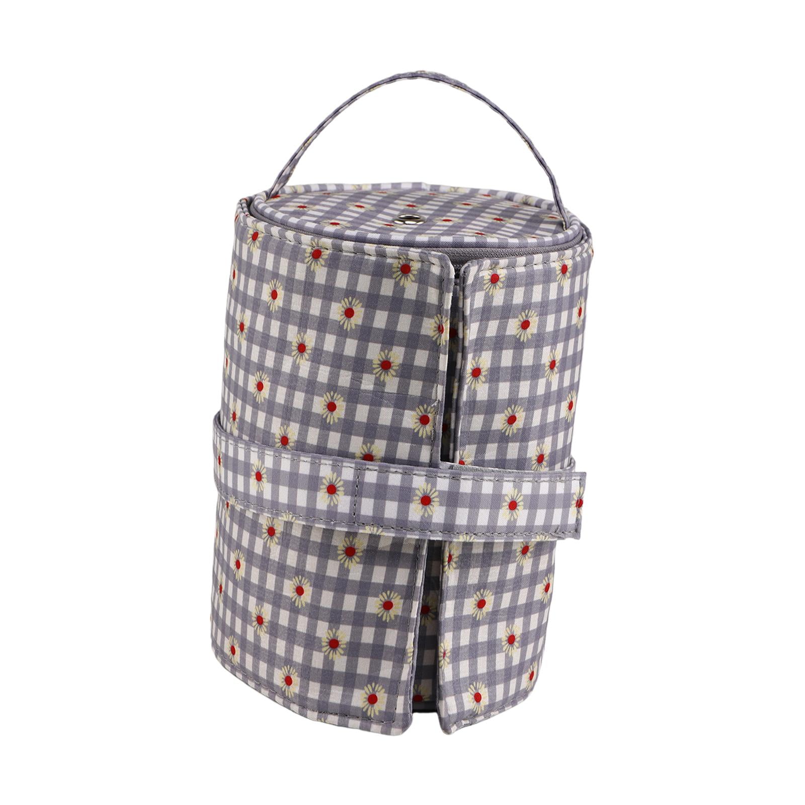 Yarn Storage Tote,Yarn Storage Tote Bag Knitting Crochet Organizer,Detachable Yarn Dispenser Thread Holder case Tote,Portable Storage Bag Yarns Projects Carrying Case,Knitting Crochet Gray