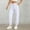 #_002White, variant on ASDFVBKG Women's Sweatpants Cozy Lounge Elastic Waist Pants with Pockets Athletic with Cinched Cuffs Drawstring Loose Fit Sweatpants Dark Green S
