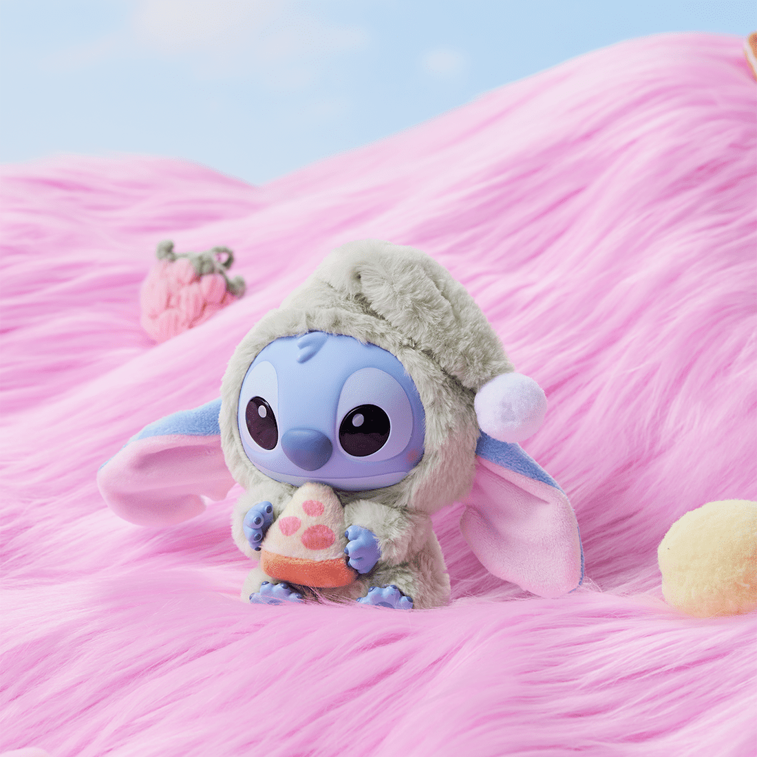 MINISO Disney Stitch Eat Something Before Sleep Blind Box Surprise Plush Toy Collectible  Random One Figure