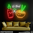 thumbnail image 3 of Craftnamesign Hi Pho Neon Light For Vietnamese Store Restaurant Wall Decor, 3 of 5
