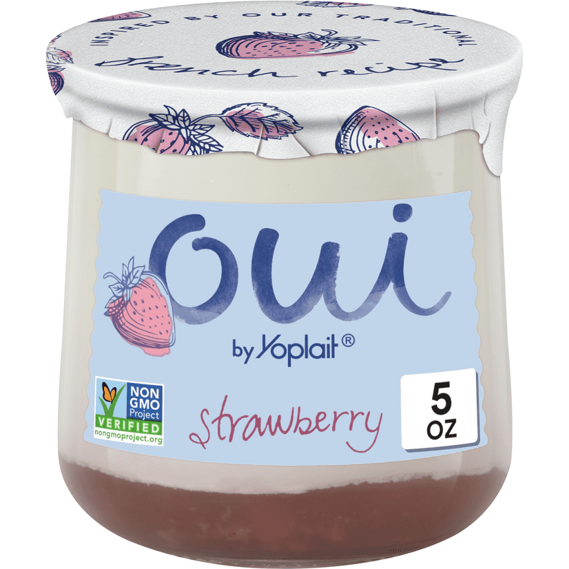 Oui by Yoplait French Style Yogurt, Strawberry, NonGMO, Gluten Free, 5