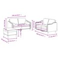 thumbnail image 4 of vidaXL 3 Piece Sofa Set with Pillows Dark Grey Fabric, 4 of 5