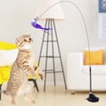 thumbnail image 4 of Juguete interactivo con plumas para gatos AURORA TRADE - Juguete para rascar con potente ventosa y varita de mano para gatos, ideal para interiores., 4 of 8