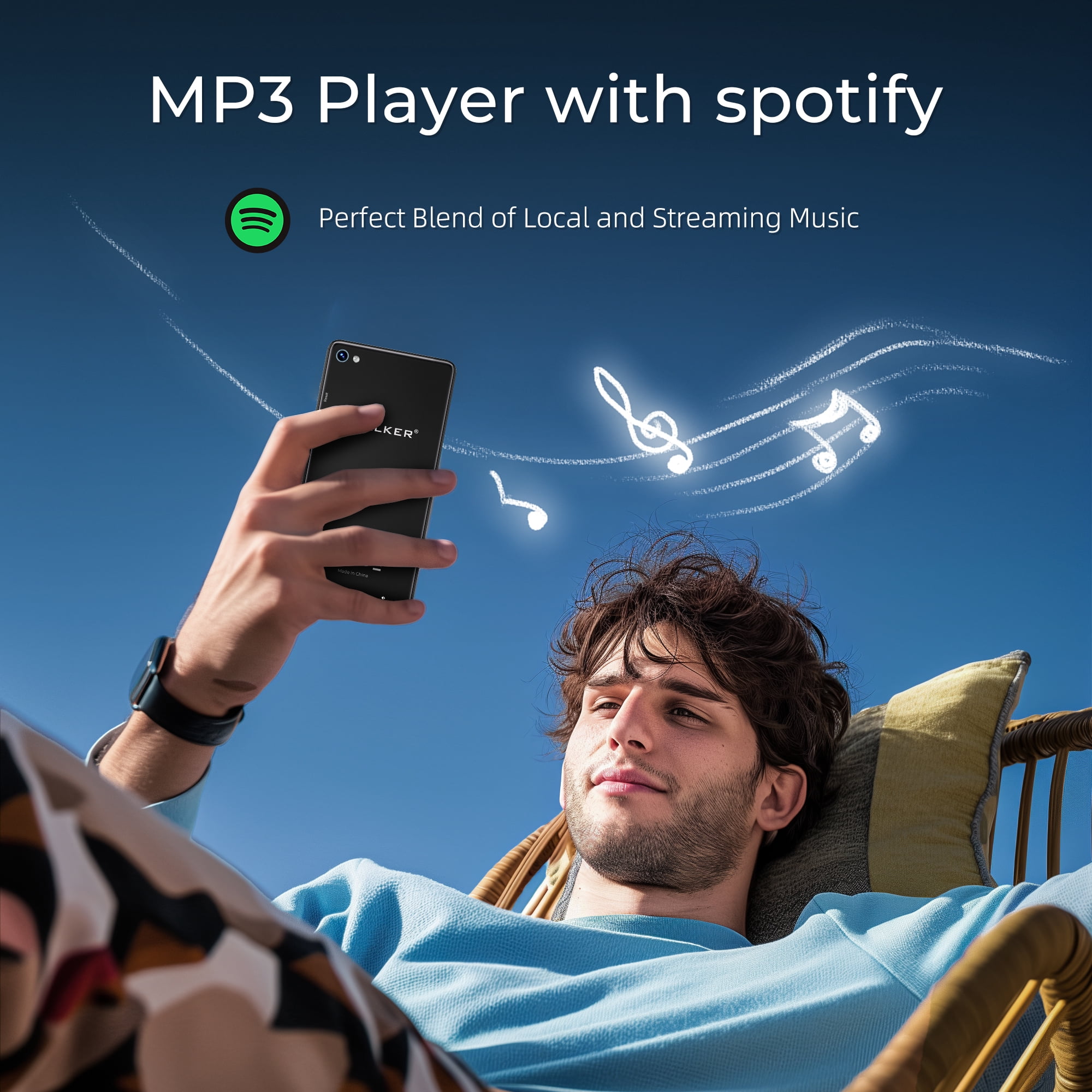 HIFI WALKER G7 Pro 128GB Android MP3 Player with Wifi, Bluetooth, Touchscreen, Spotify, Tidal, Black