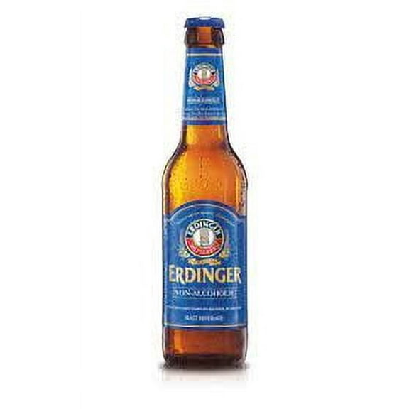 Erdinger Non Alcoholic (Pack of 24) 11.2oz Bottles Weissbrau Reduced Calories Malt Beverage (Includes 24 Individual 11.2oz Erdinger NA Bottles)