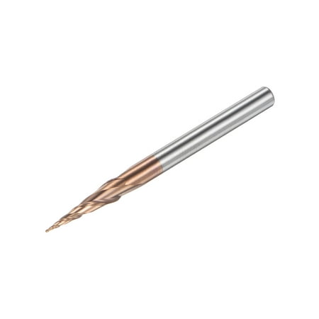 

Uxcell 0.5mm x 4mm 13.3 Degree Angle TiSiN Coated Carbide 2 Flutes Tapered Ball Nose End Mill