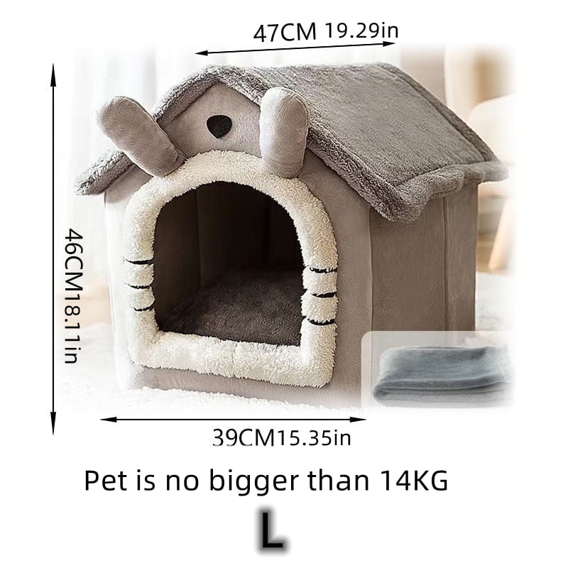 Sckmd Pet House For Dog & Cat, Washable Dog House, Fluffy Warm Cat Bed