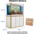 thumbnail image 2 of Aqua Dream 175 Gallon Tempered Glass All-in-one Aquarium White and Gold, 2 of 6
