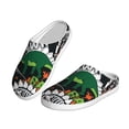 thumbnail image 2 of Xecao Dinosaur Skeleton Print Cotton Slippers Fuzzy Warm Cozy Slippers Non Slip House Slippers For Indoor Outdoor Cotton Slippers House Slippers-35/36, 2 of 7