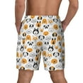thumbnail image 3 of Sigee Dog Faces Print Mens Swim Trunks with Compression Liner Quick Dry Swim Stretch Beach Shorts with Pockets,S-3XL, 3 of 7
