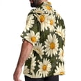 thumbnail image 3 of Daisy Men's Short Sleeve Beach Shirts Poplin Spread Collar Tops Casual Printed Button Down Summer Unisex, 3 of 6
