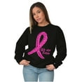 thumbnail image 5 of Cheetah Pink Ribbon We Are Fierce Women Crewneck Sweatshirt Brisco Brands S, 5 of 6