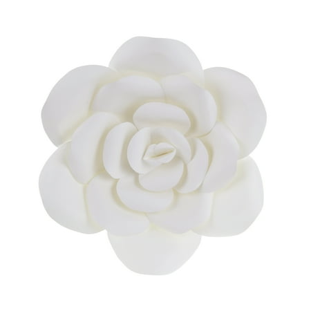 Table Flower Decoration Mega Crafts - 12'' Handmade Paper Flower in White | For Home Décor, Wedding Bouquets & Receptions, Event Flower Planning, Table Centerpieces, Backdrop Wall Decoration, Garlands & Parties ()