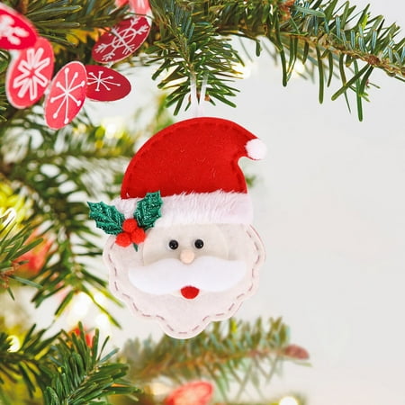 

KEUSN Christmas Decorations Non Woven Pendant Christmas Tree Decoration Pendant Cartoon Old Man Deer Crutch Christmas Pendant