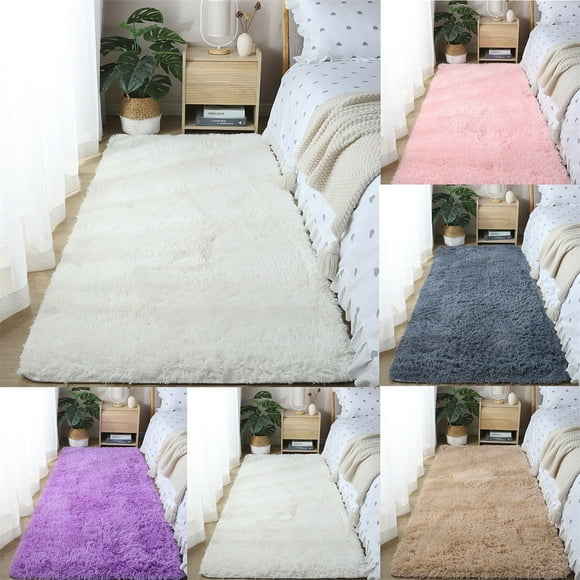 Birdeem Soft Fluffy Area Rugs for Bedroom Kids Room Plush Shaggy Nursery Rug Furry Throw Carpets for Boys Girls, College Dorm Fuzzy Rugs Living Room Home Decorate Rug, 24X63 In, Purple