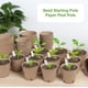 thumbnail image 2 of Zhuge 100 macetas de turba orgánica, macetas de vivero de 3,15 pulgadas, macetas redondas para plántulas con orificios de drenaje, bandeja pequeña para iniciar semillas a granel, 2 of 5