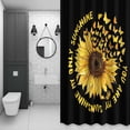thumbnail image 3 of YOU ARE MY SUNSHINE Shower Curtain for Bathroom, Summer Sunflowers Golden Gradient Butterflies Waterproof Cloth Fabric Bathroom Accessories Set with 12 Rust Proof Plastic Hooks, 72"x96", 3 of 9