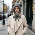 thumbnail image 3 of qolati Women Plush Bear Hat Warm Ear Protection Fall Winter Thickened Fuzzy Hat Earflap Beanie Warm Tropper Windproof Hooded Hat Headwear, 3 of 7