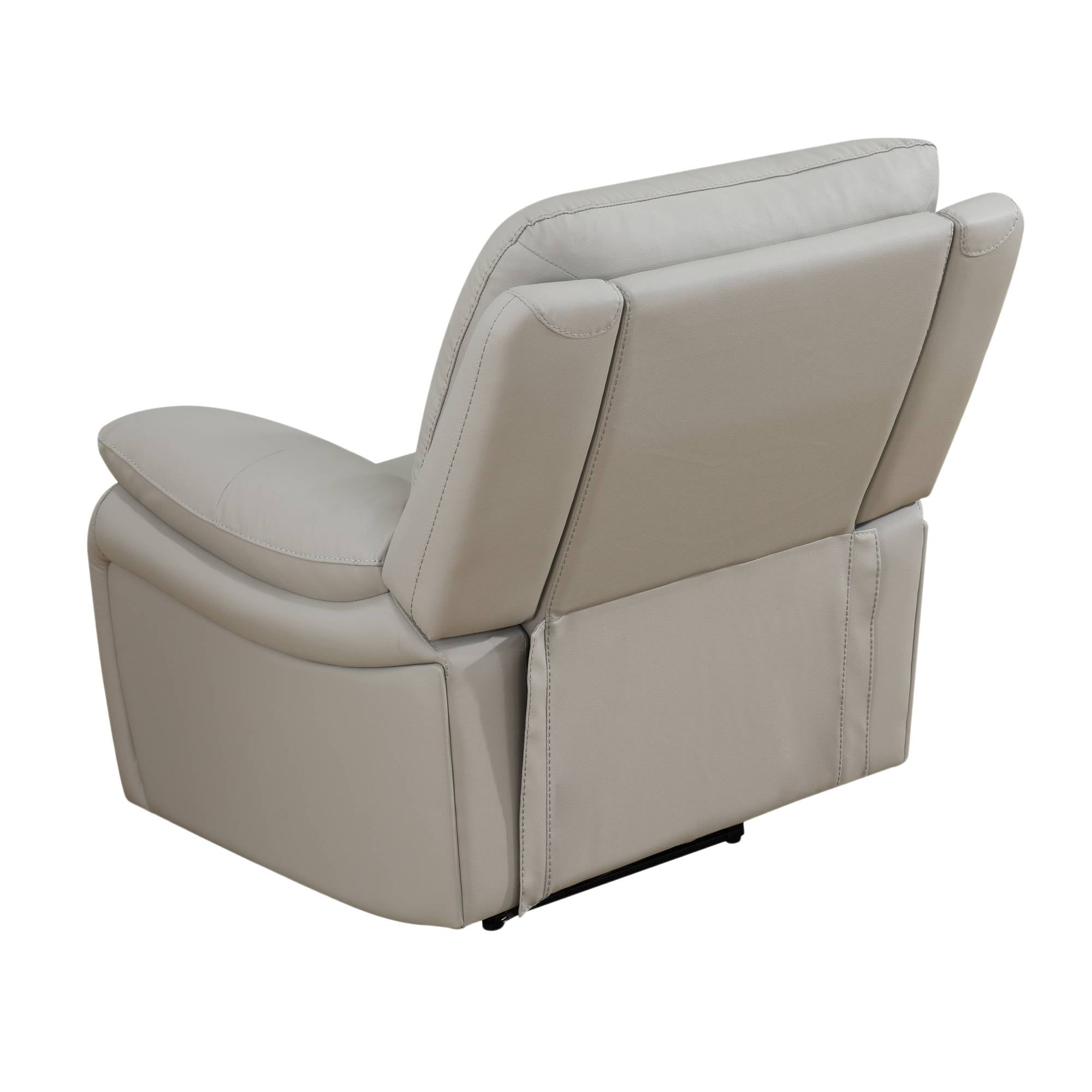 Genuine Leather Power Recliner Chairs for Adults Electric Power Recliner Sofa Chair for Living Room , Grey