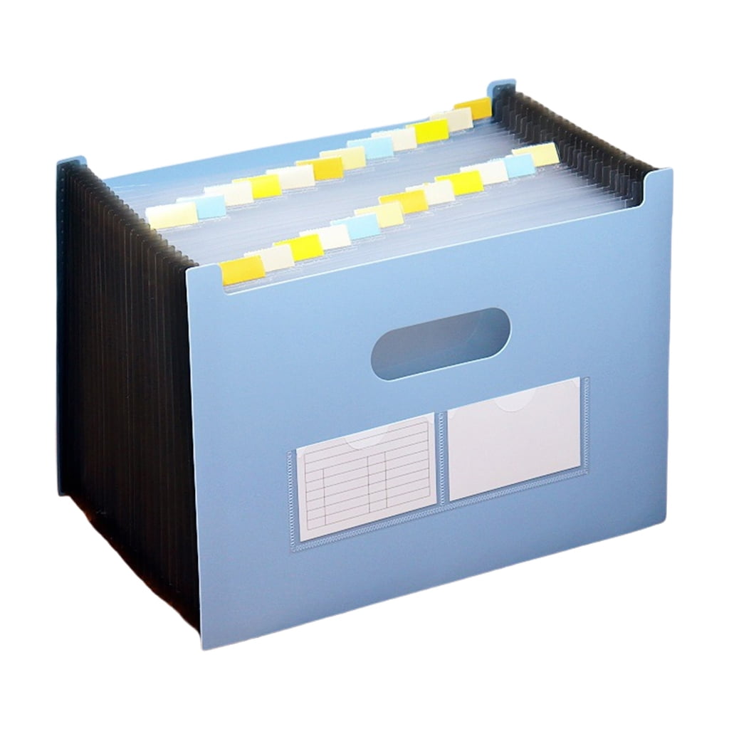 A 4 Accordions File Storage Box Multi-Layer Document Folder Expanding File Folder for Sorting Documents and Papers