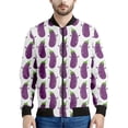 thumbnail image 2 of Chaquetas con cremallera y estampado de berenjena a la moda para hombre, abrigo vegetal con estampado 3D, chaqueta informal de calle con cremallera para mujer, sudadera de manga larga, 2 of 5