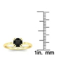 thumbnail image 5 of SuperJeweler 1 Carat Rose Cut Cushion Cut Black Diamond Solitaire Engagement Ring In 14 Karat Yellow Gold For Women, 5 of 6