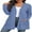 03-C-Denim Blue, variant on JWD Women's Cardigan Open Front Lightweight Cardigan Long Sleeve Sweater Cardigans with Pockets Black L