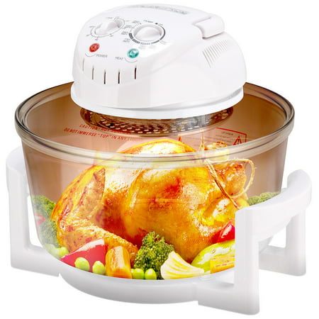 Gymax 12.68-18 Quart 1300W Infrared Halogen Convection Turbo Oven Cooker Glass